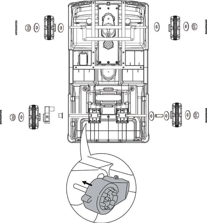 Wheel and axle assembly diagram