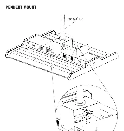 Pendent mount installation diagram