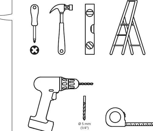 Required tools for assembly