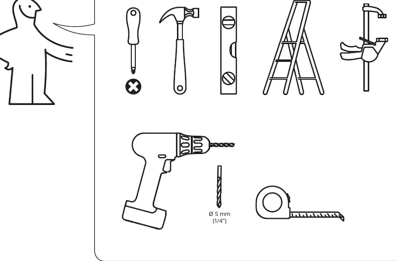 Required tools for assembly
