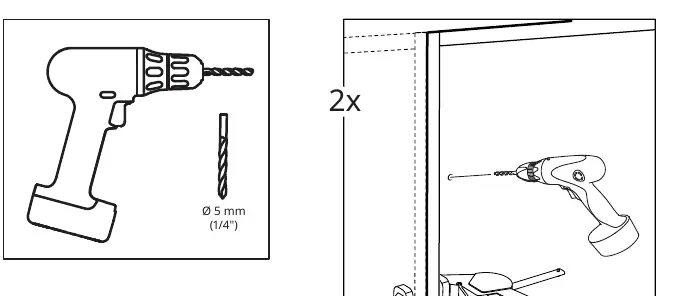 Drilling and mounting procedure