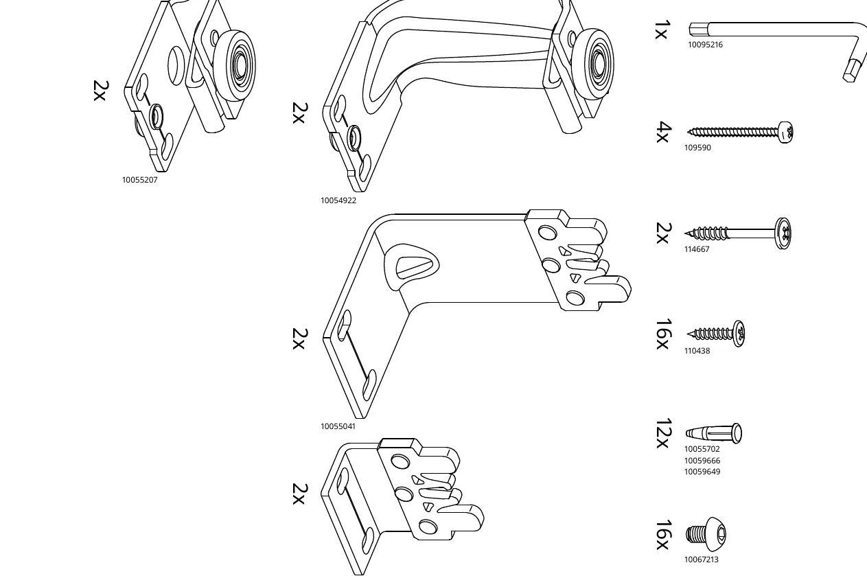 Hardware components list