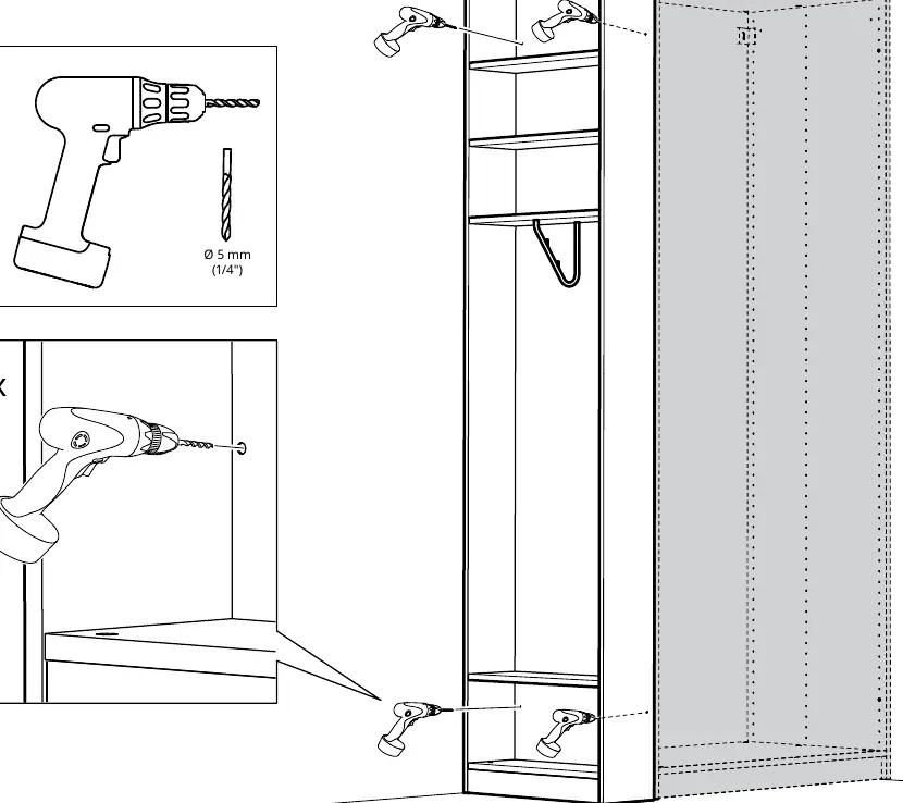 Wall anchoring procedure