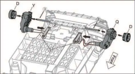 Motor and wheel connector installation