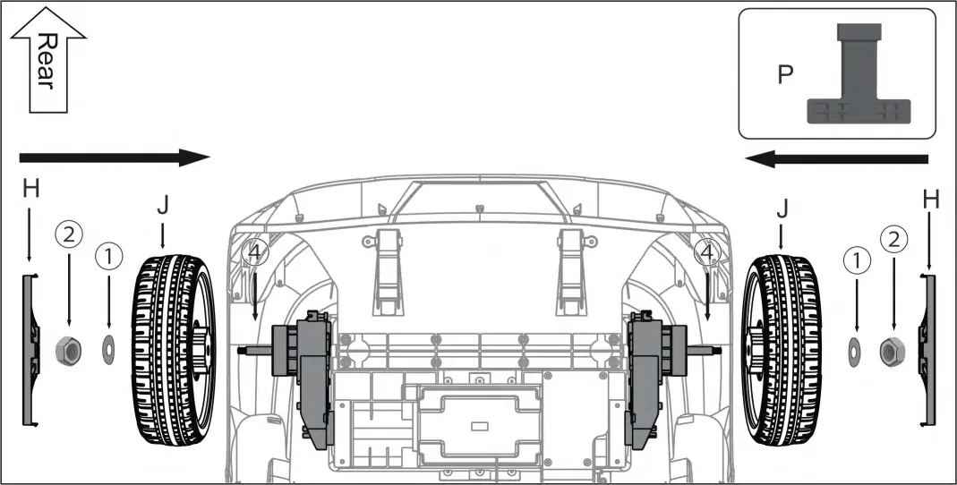 Rear wheel assembly