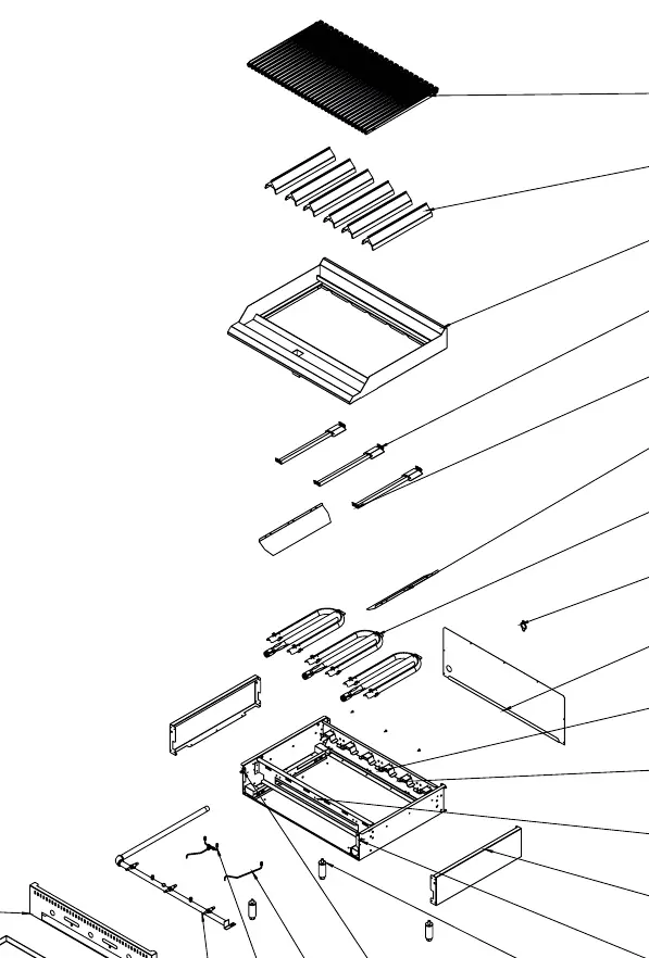 Parts Diagram: Countertop Radiant Gas Charbroiler