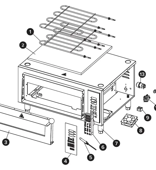 Exploded parts diagram for model 177DDPO18SA
