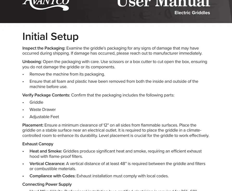 Installation diagram from the manual