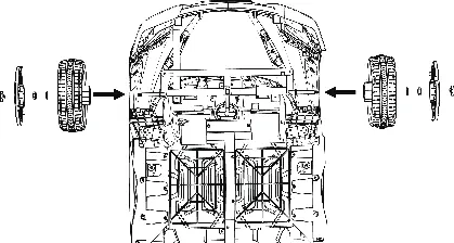 Attach the front wheels to the front axle.