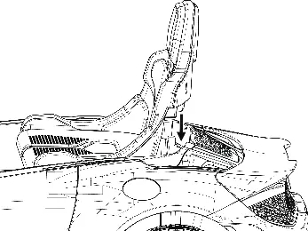 Insert the seat back into the rear mounting slots.