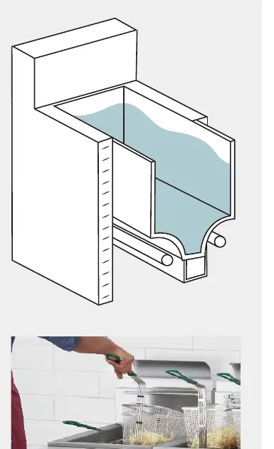 Open pot fryer internal design