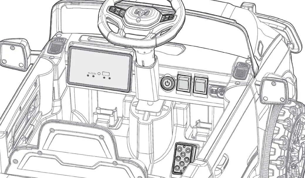 Vehicle control panel layout.