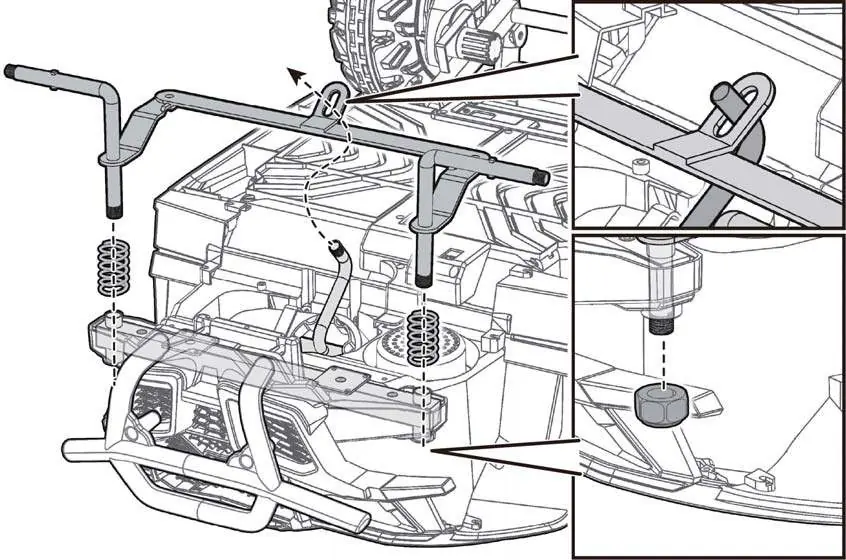 Front axle support installation