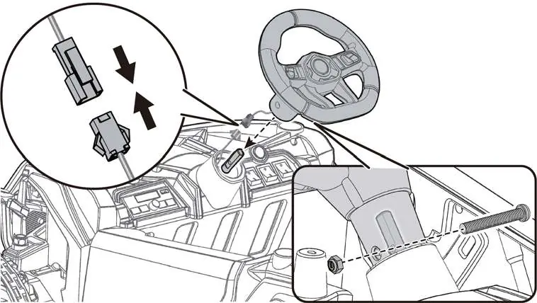 Steering wheel connection