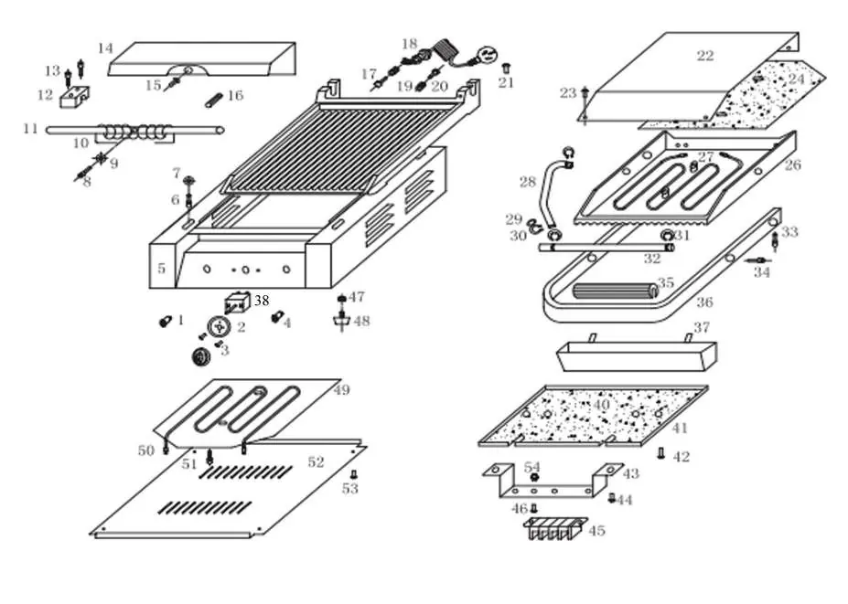 Single Grill Parts Diagram