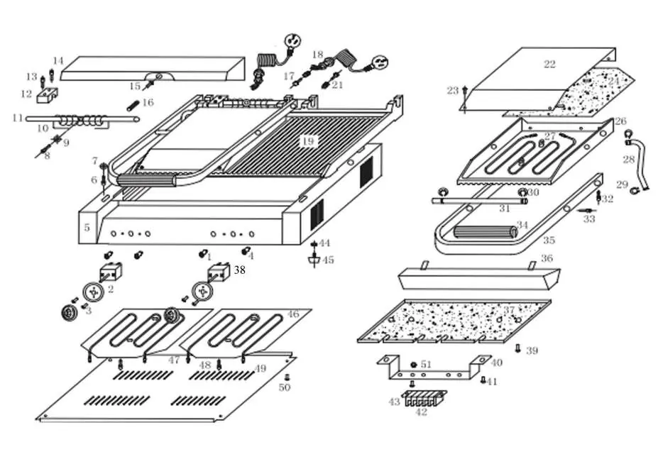 Double Grill Parts Diagram