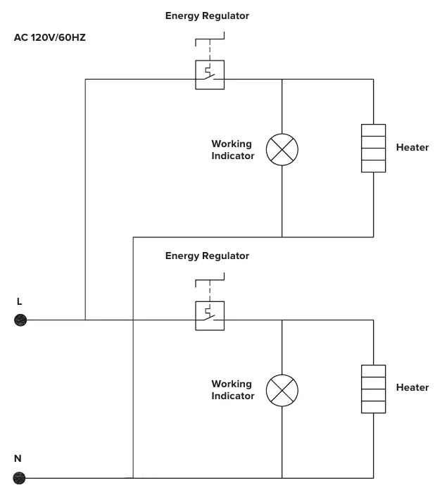 Circuit diagram for 2-well 120V model