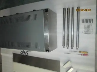 Components included in the shipping container.