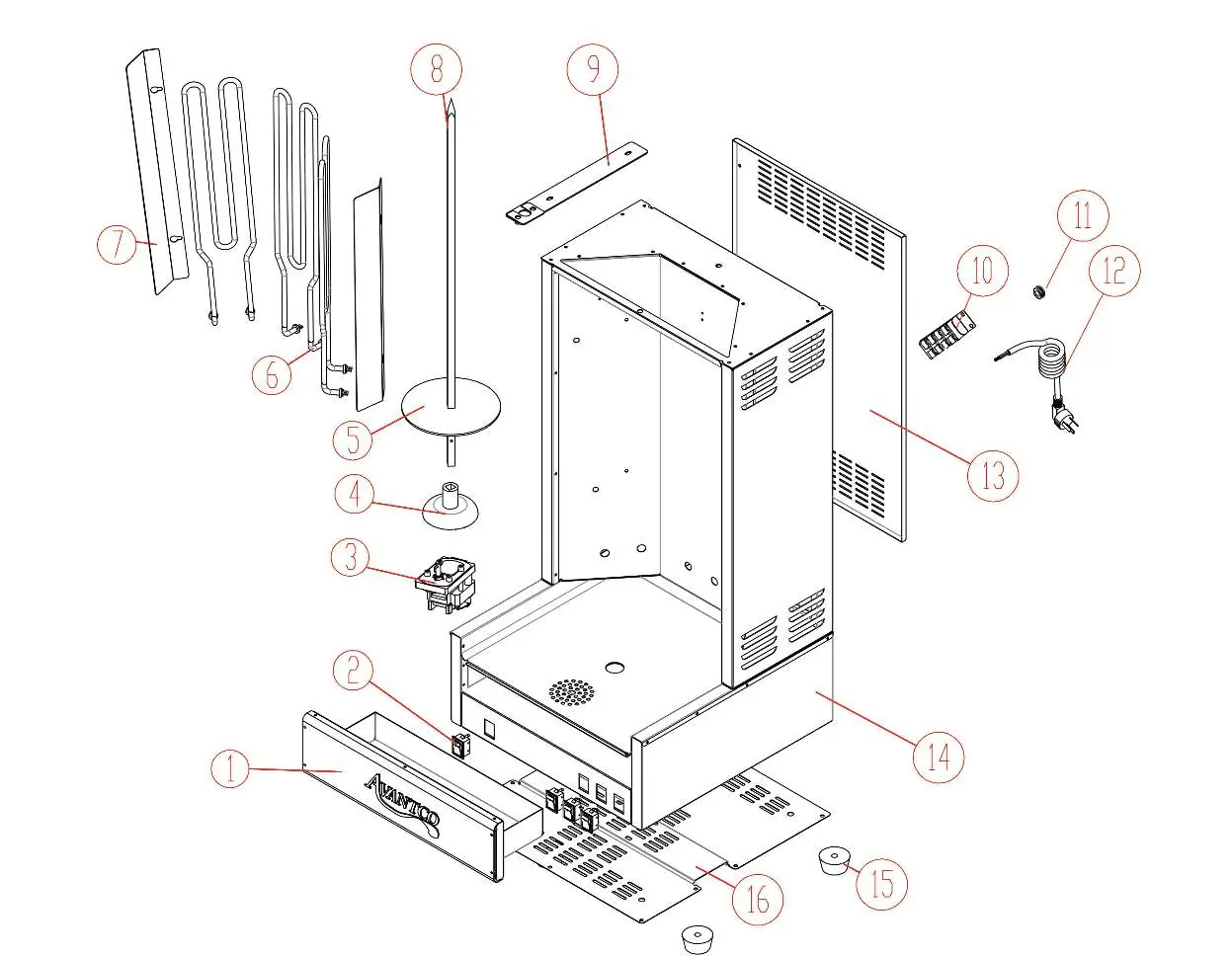 Parts Diagram for 177VBE102M