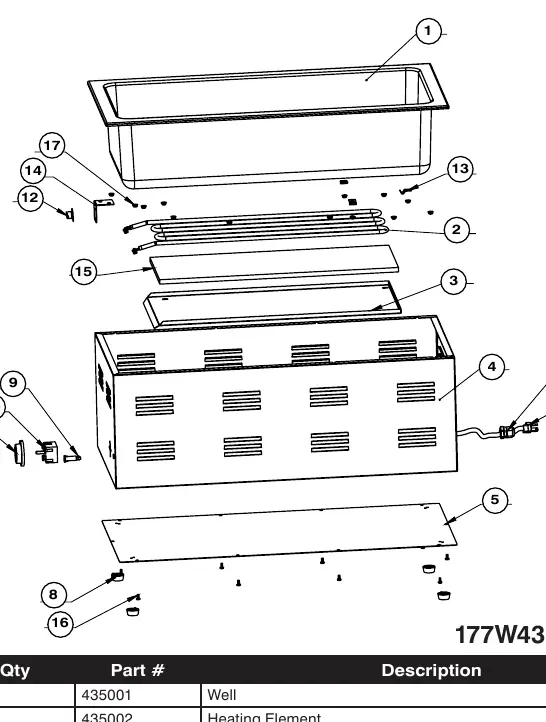177W43 Parts Diagram