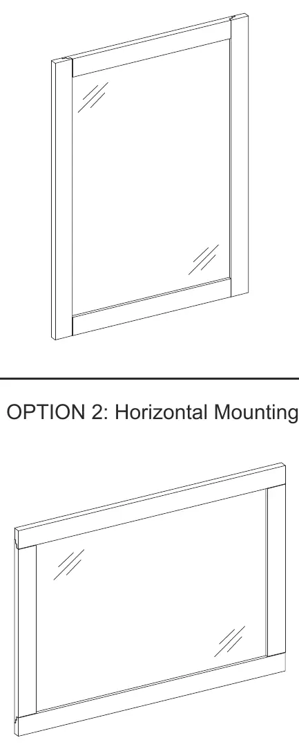 Vertical and horizontal mounting options.
