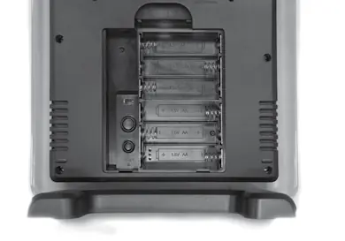 Insert six AA batteries into the battery compartment.
