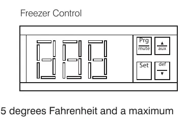 Freezer Control Panel