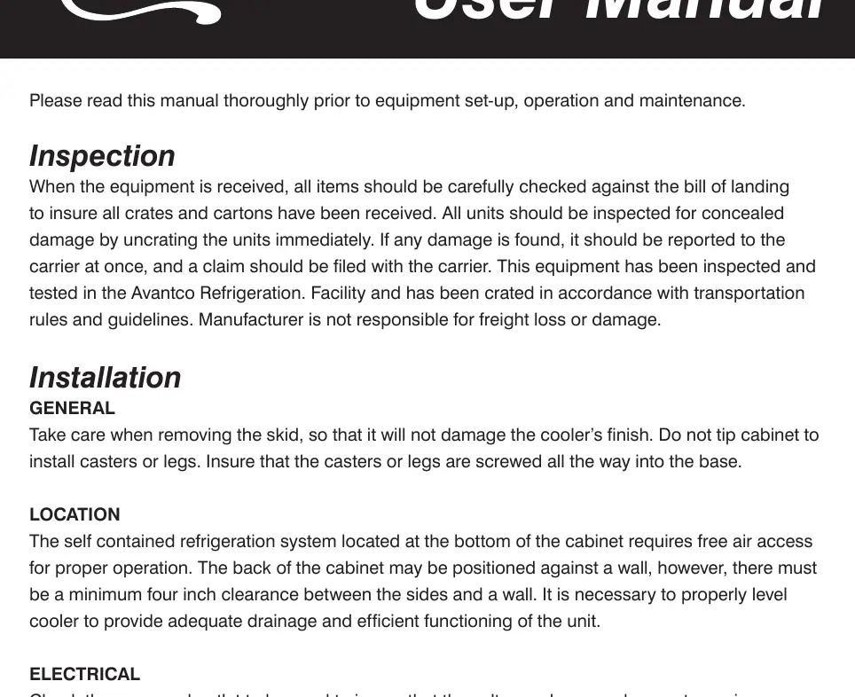 Installation diagram from the manual