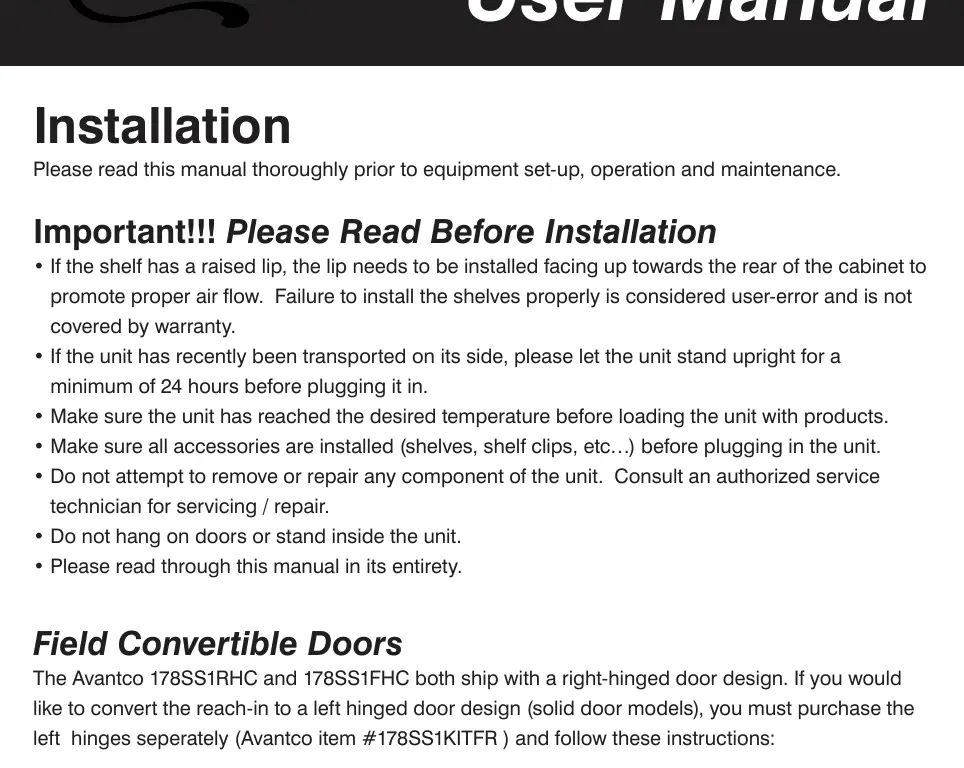 Installation diagram from the manual