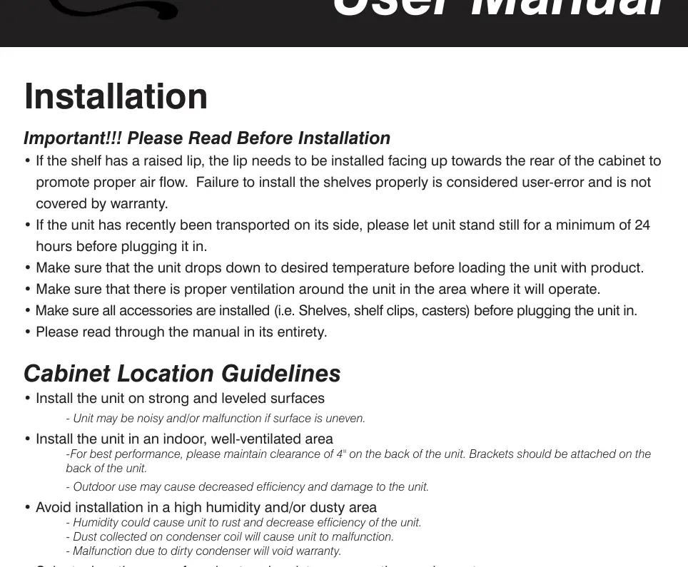 Installation diagram from the manual